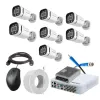 Cybernautt 2.4MP Full Colour HD Indoor & Outdoor CCTV Combo Kit with 8Ch DVR, 7 Bullet Camera, 8Ch SMPS, 50m Copper Cable & Connectors
