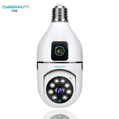 Cybernautt V4B 2MP+2MP Dual Lens FHD Smart WiFi Camera with Motion Detect, Alarm, 2 Way Audio, Notification, Human Detect & Support SD Upto 128GB