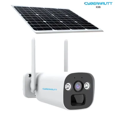 Cybernautt X3B 3MP Ultra HD 4G Sim Solar Camera with Night Vision, Human Detect, Motion Detect, 2 Way Audio, Notification, Alarm & Support 256GB SD
