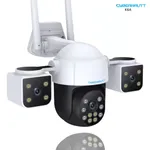 Cybernautt K6A 6MP Triple Lens Ultra HD PT 4G Sim Camera with Human Detect, Motion Detect, 2 Way Audio, Notification, Alarm & Support 128GB SD