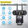 Cybernautt K6D3 6MP Full HD Triple Lens 4G Sim Camera with Human Detect, Motion Detect, 2 Way Audio, IP66, Notification, Alarm & Support 128GB SD