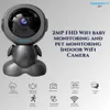Cybernautt V2T 2MP Full HD Pan Tilt Smart Wi-Fi Camera with Night Vision, Human Detect, Motion Detect, 2 Way Audio, Alarm & Support 128GB SD Card