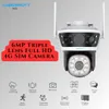 Cybernautt K6S 6MP Triple Lens Ultra HD PT 4G Sim Camera with Human Detect, Motion Detect, 2 Way Audio, Notification, Alarm & Support 128GB SD