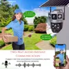 Cybernautt X7S-W 6MP Dual Lens UHD PT Solar Smart Outdoor Wi-Fi Camera with Night Vision, Human/Motion Detect, 2 Way Audio, Notification & Support 128GB SD