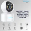 Cybernautt V2Z 5MP HD PT Indoor Smart WiFi Camera with Colour Night Vision, Human Detect, Motion Detect, Two Way Audio & Support SD Upto 128GB
