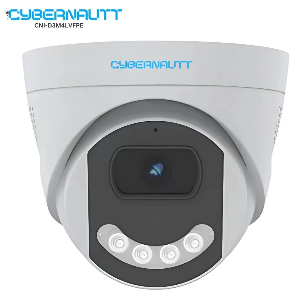 Cybernautt CNI-D3M4LVFPE 3MP HD Dome Network IP Camera with Colour Night Vision, Human Detect, Motion Detect, Two Way Audio & NVR Enabled