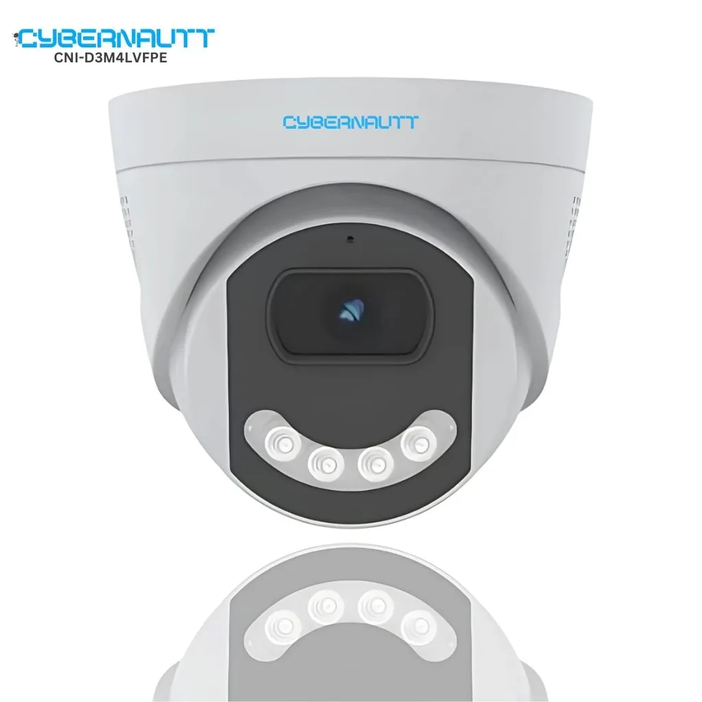Cybernautt CNI-D3M4LVFPE 3MP HD Dome Network IP Camera with Colour Night Vision, Human Detect, Motion Detect, Two Way Audio & NVR Enabled