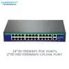 Cybernautt CNI-24PH2UG2SG-POE 24+2+2 Port POE Switch with 2 Uplink/SFP Port, Watchdog Function, Lightning Protect Support & Built-in Power Supply