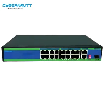 Cybernautt CNI-16PG2UG1S-POE 16+2+1 Port AI Full Giga POE Switch with 2 Uplink, 1 SFP Port, Watchdog, Lightning Protect & Built-in Power Supply
