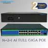 Cybernautt CNI-16PG2UG1S-POE 16+2+1 Port AI Full Giga POE Switch with 2 Uplink, 1 SFP Port, Watchdog, Lightning Protect & Built-in Power Supply