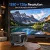 Xuga XP06 4800 Lumens Android Portable Projector FHD 1080p Native, 4K UHD Support, Bluetooth + Wi-Fi, Wireless Screen Mirroring, 180