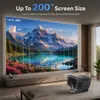 Xuga XP06 4800 Lumens Android Portable Projector FHD 1080p Native, 4K UHD Support, Bluetooth + Wi-Fi, Wireless Screen Mirroring, 180