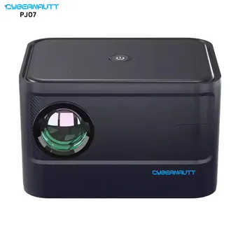 Cybernautt PJ07 6500 Lumens Android Portable Projector FHD 1080p Native, 4K UHD Support, Bluetooth + Wi-Fi, Screen Mirroring, 200 inch Screen (Black)