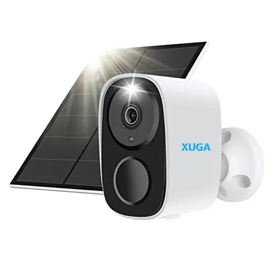 XUGA X05S-W 5MP AI Outdoor Solar WiFi CCTV Camera | Human & Motion Detect | 2-Way Talk | Color Night Vision | Waterproof | Farmhouse, Agriculture, Factory, Construction Site | Upto 256GB SD Card