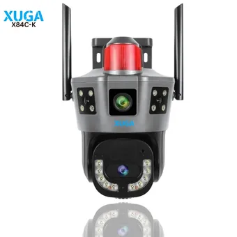 XUGA X84C-K 8MP Dual Lens CCTV, AI Security, AI Monitoring, Home Security, 4G SIM Outdoor, Waterproof, Industrial Security, Motion Detection, Night Vision, Remote View Camera