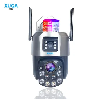 XUGA X06W 3MP + 3MP PTZ AI Smart WiFi Outdoor Camera | 12x Optical Zoom | Auto-Tracking | Weatherproof | 2 Way Audio | 512GB SD Support | 60m IR | Human Detection |Onvif NVR Compatible | Color Night Vision