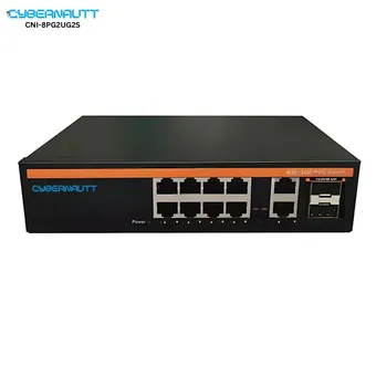 Cybernautt CNI-8PG2UG2S-PS 8+2+2 Gigabit POE Switch with 2 SFP Uplink Port, Watchdog Function, Lightning Protection Support & Built-in Power Supply