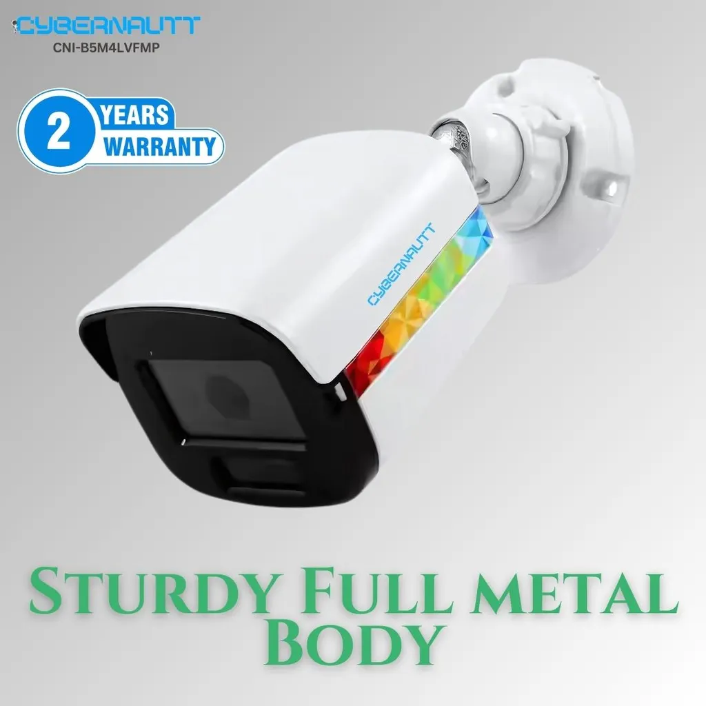Cybernautt CNI-B5M4LVFMP 5MP HD Bullet Network IP Camera with Colour Night Vision, Human Detect, Motion Detect, Two Way Audio & NVR Enabled