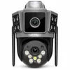 Cybernautt K8X 8MP Dual Lens UHD PT 4G Sim Camera with IP66, Night Vision, Human Detect, Motion Detect, 2 Way Audio, Notification & Support 256GB SD