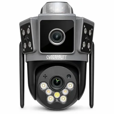 Cybernautt K8X 8MP Dual Lens UHD PT 4G Sim Camera with IP66, Night Vision, Human Detect, Motion Detect, 2 Way Audio, Notification & Support 256GB SD