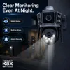 Cybernautt K8X 8MP Dual Lens UHD PT 4G Sim Camera with IP66, Night Vision, Human Detect, Motion Detect, 2 Way Audio, Notification & Support 256GB SD