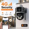 Cybernautt K8X 8MP Dual Lens UHD PT 4G Sim Camera with IP66, Night Vision, Human Detect, Motion Detect, 2 Way Audio, Notification & Support 256GB SD
