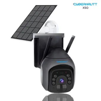Cybernautt X5O 5MP Full HD Battery Powered 4G Solar Sim Camera with Human & Motion Detect, 2 Way Audio, Notification, Alarm & Support 256GB SD