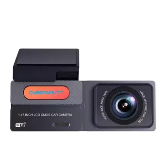 Cybernautt X600-Z Dual Lens Dash Cam, 2K+1080P, 140 deg Wide Angle, WDR, Full Color, Loop Recording, G-Sensor, Built-in Wi-Fi, App Control, IPS Screen, Parking Monitor, 256GB Support & 1 Year Warranty