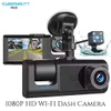 Cybernautt X810 Dash Cam - 3 Channel Front cabin & Back , 170 deg Wide Angle, Wi-Fi, 1080P HD, Night Vision, Loop Recording, G-Sensor, Optional Parking Monitor, Built-in Mic & Speaker, 2-Inch Display
