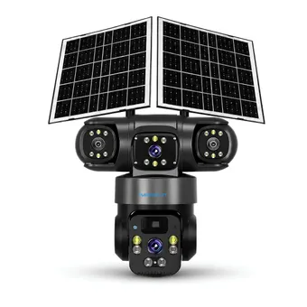 Cybernautt X10A 12MP 128GB Dual  Solar Powered 4G Sim Battery CCTV Camera with AI Tracking & 360 deg Coverage
