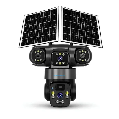 Cybernautt X10A 12MP 128GB Dual  Solar Powered 4G Sim Battery CCTV Camera with AI Tracking & 360 deg Coverage