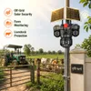 Cybernautt X10Z 4+4+4 MP Dual Lens Battery Powered 4G Linkage Dual Solar Sim Camera, Human/Motion Detect, Pan Tilt Zoom, AI Enabled, Motion Detect, 2 Way Audio, Alarm & Support 256GB SD