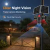 Cybernautt X10Z 4+4+4 MP Dual Lens Battery Powered 4G Linkage Dual Solar Sim Camera, Human/Motion Detect, Pan Tilt Zoom, AI Enabled, Motion Detect, 2 Way Audio, Alarm & Support 256GB SD