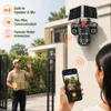 Cybernautt X10Z 4+4+4 MP Dual Lens Battery Powered 4G Linkage Dual Solar Sim Camera, Human/Motion Detect, Pan Tilt Zoom, AI Enabled, Motion Detect, 2 Way Audio, Alarm & Support 256GB SD