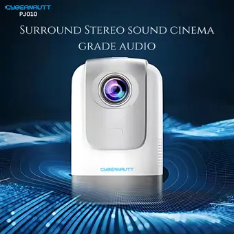 Cybernautt PJ010 16:9 4K Full HD Mini Portable Outdoor Projector with Wi-Fi & Bluetooth