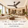 XUGA Neo F4B, 28W ,5 Star, 380rpm ,3 Blade, Smoky Brown BLDC Ceiling Fan with Remote, Sweep: 1200 mm, Copper Motor , 5 Years Warranty, Brown Finish