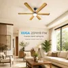 XUGA Zephyr F1W 32W 5 Star 320rpm 6 Blade Wooden BLDC Ceiling Fan with Remote, Sweep: 1200 mm , Copper Motor , 5 Years Warranty