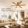 XUGA Zephyr F1W 32W 5 Star 320rpm 6 Blade Wooden BLDC Ceiling Fan with Remote, Sweep: 1200 mm , Copper Motor , 5 Years Warranty