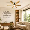 XUGA Zephyr F1W 32W 5 Star 320rpm 6 Blade Wooden BLDC Ceiling Fan with Remote, Sweep: 1200 mm , Copper Motor , 5 Years Warranty