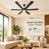 XUGA Zephyr F1B 32W 5 Star 320rpm 6 Blade Smoke Brown BLDC Ceiling Fan with Remote, Sweep: 1200 mm , Copper Motor , 5 Years Warranty