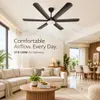 XUGA Zephyr F1B 32W 5 Star 320rpm 6 Blade Smoke Brown BLDC Ceiling Fan with Remote, Sweep: 1200 mm , Copper Motor , 5 Years Warranty