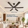 XUGA Zephyr F1B 32W 5 Star 320rpm 6 Blade Smoke Brown BLDC Ceiling Fan with Remote, Sweep: 1200 mm , Copper Motor , 5 Years Warranty