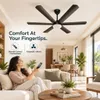 XUGA Zephyr F1B 32W 5 Star 320rpm 6 Blade Smoke Brown BLDC Ceiling Fan with Remote, Sweep: 1200 mm , Copper Motor , 5 Years Warranty