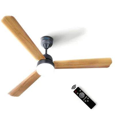 XUGA Celeste F2W 28W 5 Star 380rpm 3 Blade Wooden BLDC Ceiling Fan with Remote, Sweep: 1200 mm , Copper Motor , 5 Years Warranty