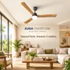 XUGA Celeste F2W 28W 5 Star 380rpm 3 Blade Wooden BLDC Ceiling Fan with Remote, Sweep: 1200 mm , Copper Motor , 5 Years Warranty