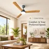 XUGA Celeste F2W 28W 5 Star 380rpm 3 Blade Wooden BLDC Ceiling Fan with Remote, Sweep: 1200 mm , Copper Motor , 5 Years Warranty
