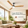 XUGA Celeste F2W 28W 5 Star 380rpm 3 Blade Wooden BLDC Ceiling Fan with Remote, Sweep: 1200 mm , Copper Motor , 5 Years Warranty