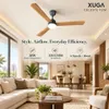 XUGA Celeste F2W 28W 5 Star 380rpm 3 Blade Wooden BLDC Ceiling Fan with Remote, Sweep: 1200 mm , Copper Motor , 5 Years Warranty