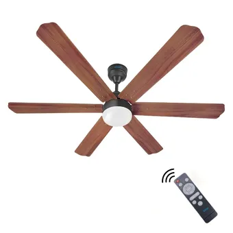 XUGA Zephyr F1P 32W 5 Star 320rpm Copper Motor Oakwood BLDC 6 Blade Ceiling Fan with Remote & Copper Motor, Sweep: 1200 mm | 5 years Warranty