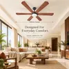XUGA Zephyr F1P 32W 5 Star 320rpm Copper Motor Oakwood BLDC 6 Blade Ceiling Fan with Remote & Copper Motor, Sweep: 1200 mm | 5 years Warranty